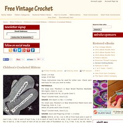 Children's Crocheted Mittens