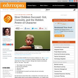 How Children Succeed: Grit, Curiosity, and the Hidden Power of Character