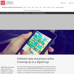 Children's data and privacy online