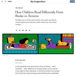 How Children Read Differently From Books vs. Screens