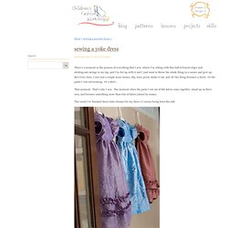 children's fashion workshop - sewing the styles - sewing a yoke dress