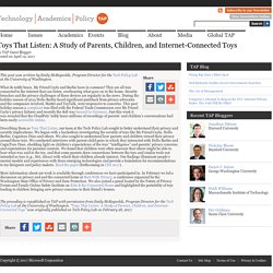 Toys That Listen: A Study of Parents, Children, and Internet-Connected Toys