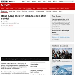 Hong Kong children learn to code after school
