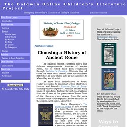 The Baldwin Online Children's Literature Project...Bringing Yesterday's Classics to Today's Children