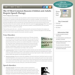 Speech Pathology: Why it's necessary