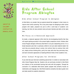 Children After School Program Abington- Kids After School Program Abington