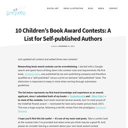 10 Children's Book Award Contests: A List for Self-published Authors - Story Quest