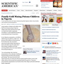 Family Gold Mining Poisons Children in Nigeria