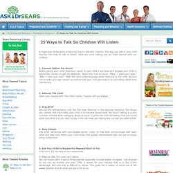 25 Ways to Talk So Children Will Listen