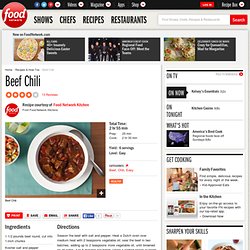 Beef Chili Recipe : Food Network Kitchens