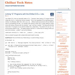 Linking “C” Programs with the Chilkat C/C++ Libs