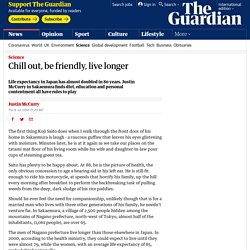Chill out, be friendly, live longer