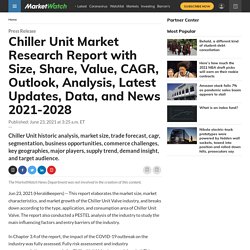Chiller Unit Market Research Report with Size, Share, Value, CAGR, Outlook, Analysis, Latest Updates, Data, and News 2021-2028