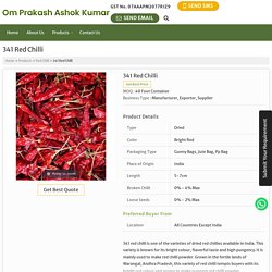 341 Red Chilli Exporter in Delhi, India - Moditrader.com