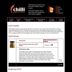 Chilli Plasters : Health benefits of eating the Chilli Peppers