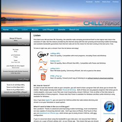 Chilltrax - the world's chillout channel! - Listen