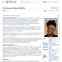 Chimamanda Ngozi Adichie - Wikipedia