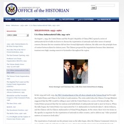 Office of the Historian - Milestones - 1953-1960 - U.S.-China Ambassadorial Talks