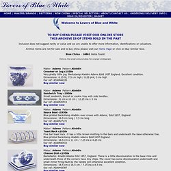 Blue China found in our virtual Museum of traditional English china