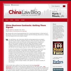 China Business Contracts