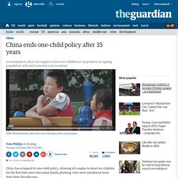 China ends one-child policy after 35 years