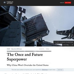 Why China Won't Overtake the United States
