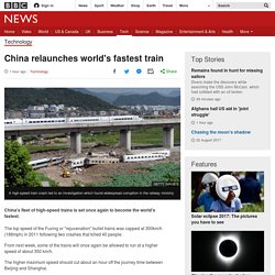 China relaunches world's fastest train