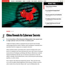 China Reveals Its Cyberwar Secrets