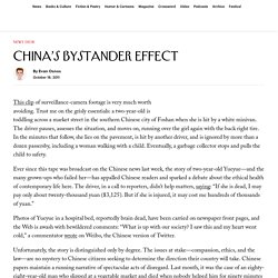 China’s Bystander Effect