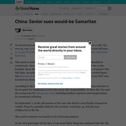 China: Senior sues would-be Samaritan