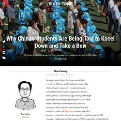 Why China’s Students Are Being Told to Kneel Down and Take a Bow