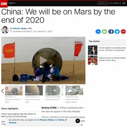 China: We will be on Mars by the end of 2020