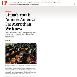 China’s Youth Admire America Far More than We Knew