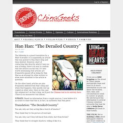 Han Han: “The Derailed Country”