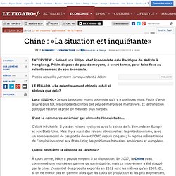 Conjoncture : Chine : «La situation est inquiétante»