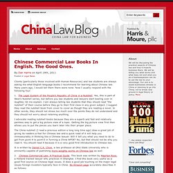 Chinese Commercial Law Books In English. The Good Ones. : China Law Blog : China Law for Business