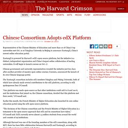 Chinese Consortium Adopts edX Platform