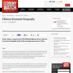 Chinese Economic Geography