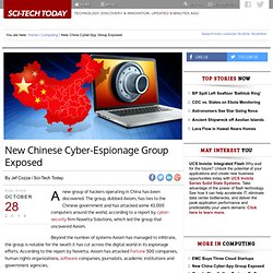 New Chinese Cyber-Espionage Group Exposed
