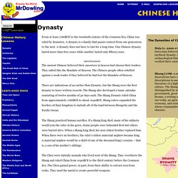 Chinese History - Common Core