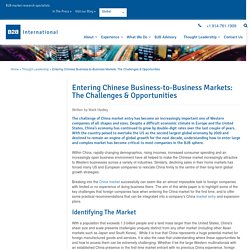 Chinese Market Entry