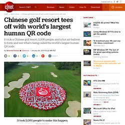 Chinese golf resort tees off with world's largest human QR code