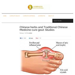 Chinese herbs and Traditional Chinese Medicine cure gout: Studies