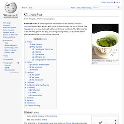 Wikipedia Chinese tea