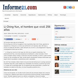 Li Ching-Yun, el hombre que vivió 256 años