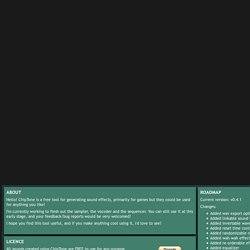 ChipTone : logiciel création bruitages et sons pour jeux vidéo