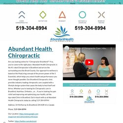 Abundant Health Chiropractic - chiropractor Brantford, ON Canada