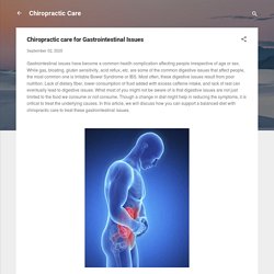 Chiropractic care for Gastrointestinal Issues