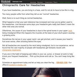 Chiropractic Care for Headaches