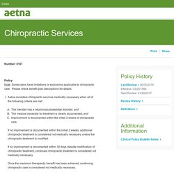 Chiropractic Services